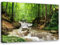 Leinwandbild XXL Bach Wandbild Kunst Wald Grün 120x80 cm