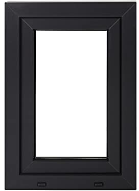 Framex Premium Kunststofffenster - Kellerfenster Weiß/Anthrazit BxH 600 x 800 mm - Garagenfenster/Gartenhaus Fenster BxH 60 x 80 cm 2-fach Verglast - Din Rechts-Funktion Dreh Kipp Fenster