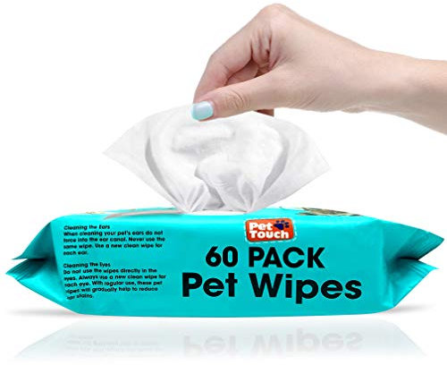 Dog Wipes All Purpose Cleaning Pet Wipes for Dogs Cats Puppies Alcohol Free (1 Pack of 60 Wipes)