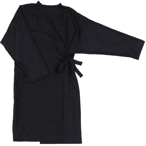 Beaupretty Kimono Style Hairdressing Gown Adjustable Salon Client Gown for Hair Cutting Colouring and Home Use Lightweight Breathable Barber Smock for Personal and Professional Use