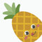 12 Lunch Servietten Ananas Früchte Obst 33 cm gestanzt