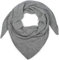 styleBREAKER Damen Strick Dreieckstuch | Weiches Schultertuch mit Reiskorn Muster | Unifarbenes Dreiecktuch aus Wolle Mix | Made in Italy | 190 x 72 cm, Farbe:Grau