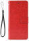 MingMing Lederhülle für LG Q7 Hülle, Flip Case Schutzhülle Handy mit Kartenfach Stand und Magnet Funktion als Brieftasche, Cover für LG Q7, Rot