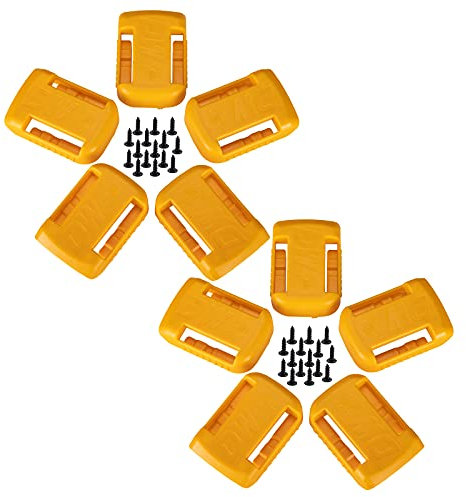 Crtbelfy Battery Holder for Dewalt Battery 20V 60V Wall Mount Battery Storage Dock Holder Fit for Dewalt DCB200 DCB203 DCB205 Batteries 10 Pack
