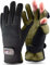 normani Anglerhandschuhe aus Neopren mit umklappbaren Fingerkuppen und Silikon-Innenseite Farbe Schwarz/Olive Größe M