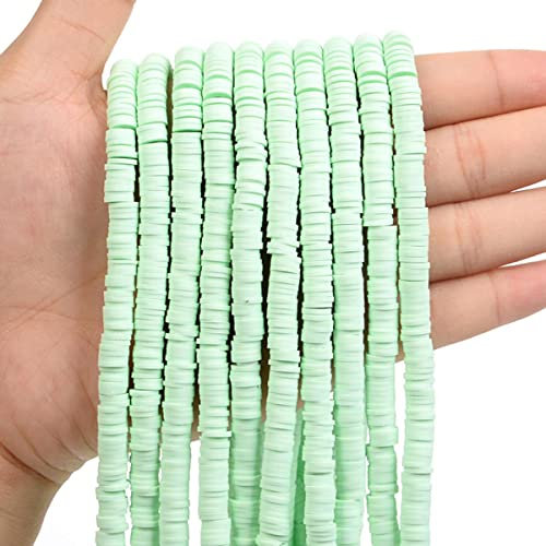 4/6mm Flache Runde Polymer Clay Perlen Handgemachte Heishi Disk Lose Abstandsperlen für Schmuckherstellung DIY Armbänder Zubehör 350Pcs