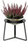 DanDiBo Blumenhocker Metall mit Topf Schwarz Silber 27 cm Blumenständer 96091 M Blumensäule Modern Pflanzenständer Pflanzenhocker
