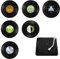 Liekadijiae 6 Stück Vinyl Schallplatten Untersetzer, rutschfest isoliert Tasse Matte, Retro Vinyl-Schallplatten Matten, Retro-Untersetzer für Getränke, rutschfeste Untersetzer mit Halter