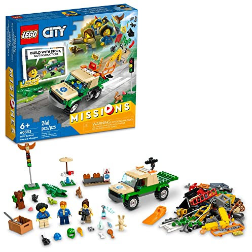 LEGO City Wild Animal Rescue Missions 60353 Interaktives digitales Bauspielzeug-Set für Kinder, Jungen und Mädchen ab 6 Jahren (246 Teile)