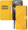 IMEIKONST Compatible with iPhone 11 Flip Case, Premium Leather Retro Phone Case Notebook Wallet with Card Holder Magnetic Closure Shockproof Cover for iPhone 11 6.1. Yellow XCH
