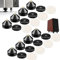 Pack of 8 Lautsprecher Spikes Set, Speaker Stands HiFi Speaker Audio Amplifier DAC CD Isolation Stand Cone Feet Shockproof Base Pad Lautsprecher Füße aus Alulegierung Spikes (Black)