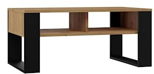 VBChome Kaffeetisch 90 x 58 x 50 cm Eiche Artisan - Schwarz Couchtisch Wohnzimmertisch Teetisch Beistelltisch Sofatisch Modern Wohnzimmer Büro Eiche Artisan - Schwarz