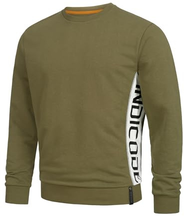 Indicode Herren INNilon Sweatshirt Herrenpullover mit Rundhals-Ausschnitt | Klassisches Sweatshirt mit angenehmer Passform, Herrenpullover, Herrensweatshirt, Freizeitpullover, Pullover für Männer