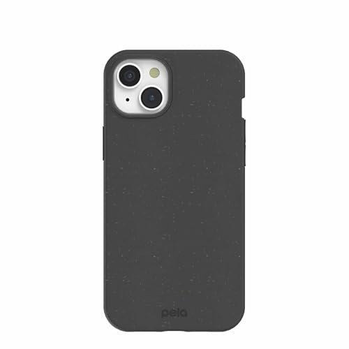 Pela Handyhülle für iPhone 15 – Schutzhülle – umweltfreundliche Hülle kompatibel mit iPhone 15 Plus – Schwarz, 17185-IP15PLUS-BLACK
