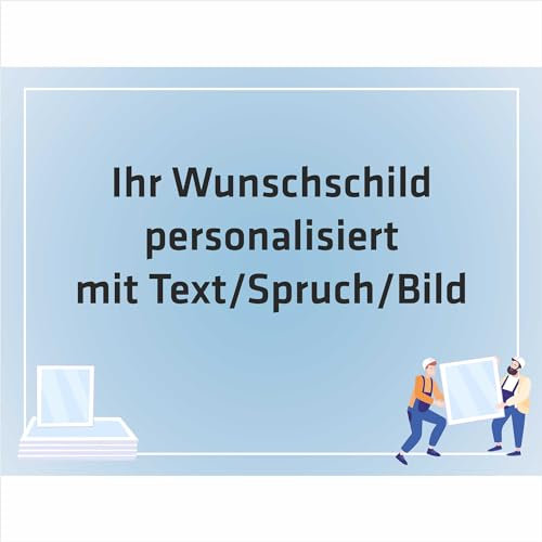 INDIGOS UG - Aluverbundplatte Schild - Beruf - Glaser - 30x20 cm - Firmenschild - wetterfest personalisiert mit Foto, Logo und Text - individuelle Schilder für Tür, Wand, Büro Garage