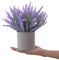 Morbuy Lavanda Fiori Artificiali in Vaso, Piante Artificiali da Interno con Vasetto, Piantine Finte Fiori Viola Romantico per Scrivania, Ufficio, Soggiorno e Decorazione Casa (Lavanda)
