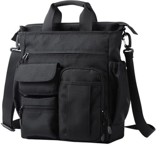 Lizbin Sac à Bandoulière Pour Hommes - Messenger Bag, Sac De Travail, De Voyage, Porte-documents Pour Ordinateur Portable (Noir)