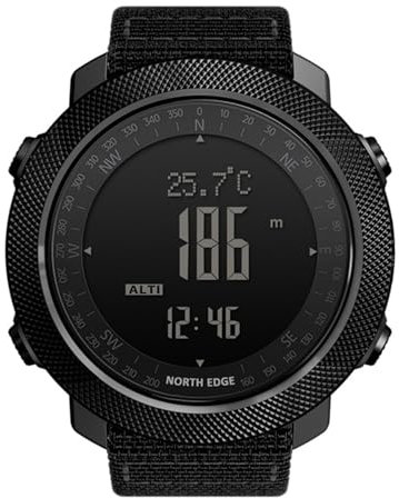 Montre De Sport North Edge 2024 pour Homme, Montre Numérique, Montres pour Homme, Montre-Bracelet Étanche 5 ATM, Chronomètre pour La Natation, La Course À Pied, La Randonnée, Bon pour Les Cadeaux
