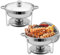 Chafing Dishes for Buffet Set: Chafers for Catering - 4.5L Round Chafing Dish Buffet Set with Lids | Chafers and Buffet Warmers Sets | Serving Food Warmer | Chafers Servers Sets (4.5L 2PCS)