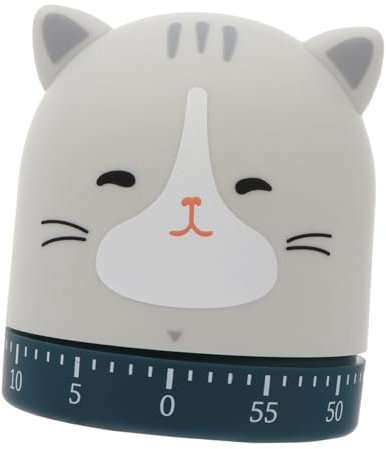 Amosfun 3St Küchenuhr the Cook die köchin manuelle zeitschaltuhr tortenetagere Cartoon-Timer Countdown-Uhr digitaler Wecker Eieruhr mechanische Zeitschaltuhr Kochen Backen Timer Abs Grey