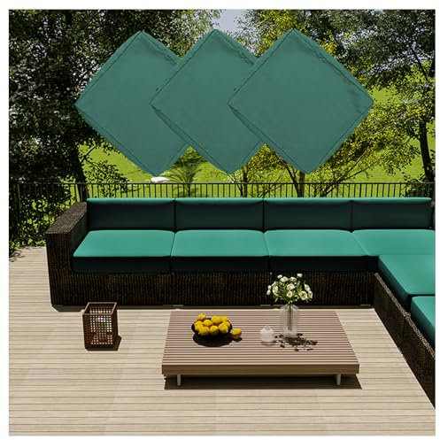 Wasserabweisende Outdoor-Kissenbezüge, Ersatz für Gartenmöbel, Rattanmöbel, mit Reißverschluss (13,55 x 50 x 10 cm)