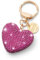CHUQING Portachiavi a forma di cuore con strass scintillanti, portachiavi per donna, Fucsia Cuore-14, Taglia unica