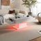 KEEPREAPER Coffee Table for Living Room with Storage - High Glossy Modern White Table with 2 Drawers, 16 Colors LED Lights Tables for Home, Bar, Store, Office