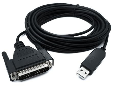 System-S Câble DB25 RS232 IEEE 1248 mâle vers USB 2.0 Type A mâle 5 m