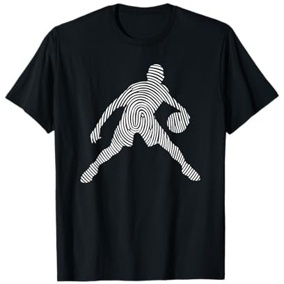 Basketballer Basketballspieler Fingerabdruck Basketball T-Shirt