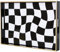 Simmer Stone Decorative Tray, Marbling Plastic With Handles, Rectangular Vanity And Serving For Bathroom, Kitchen, Ottoman And Coffee Table, 15.6” x 10.2” (Twisted checker white black)