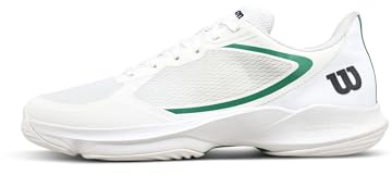 Wilson Hurakn Lite Men's Padel Shoe, Zapatillas Hombre, White/White/Bosphorus, 44 EU X-Ancho