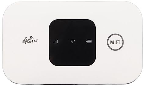 Unlocked 4G LTE Portable WiFi Hotspot Router, 150Mbps High Speed SIM Card Device with 2100mAh Battery for Home & International Travel, Support 10 Users