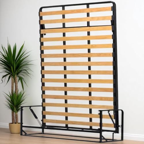 Wallbedking Classic Wall Bed – Vertical Super King 180 x 200 cm Space-Saving Fold-Down Wall Bed with Steel Frame Construction & Lifetime Protection