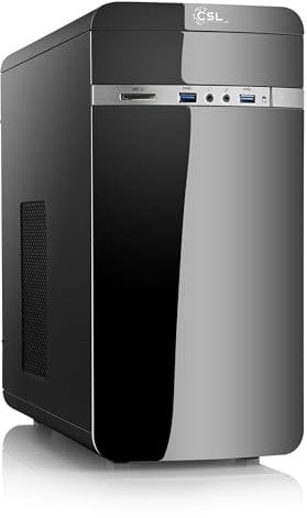 Basic Gaming PC mit Windows 11 Home | AMD Ryzen 5 5655G 6x3.9GHz | AMD Radeon | 500GB M.2 NVMe | 16GB DDR4 RAM | WLAN | Computer für Zocker, Gamer Desktop Rechner zum Spielen | A13310
