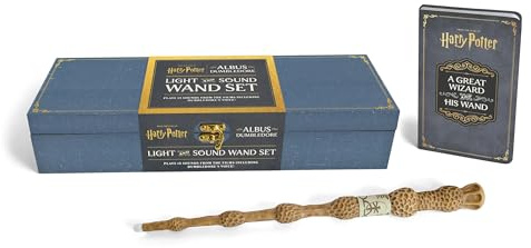 Harry Potter: Albus Dumbledore Light and Sound Wand Set: Plays 12 Sounds from the Films Including Dumbledore's Voice!