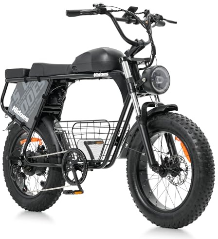 Hidoes B9 Dual Battery Electric Bike Adults,Mountain E-bikes | 48V 33.8Ah battery,180KM PAS Range,20 x4.0 All-Terrain Tires,with Basket & Removable Rear Seat,Hydraulic Brakes