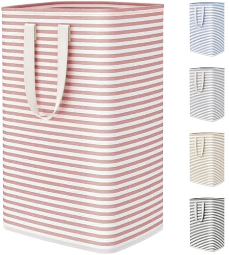 Lifewit 75L Collapsible Laundry Basket with Extended Handles, Pink | Foldable Washing Hamper, Dirty Clothes Basket, Laundry Bin for Clothes Storage in Bedroom and Bathroom