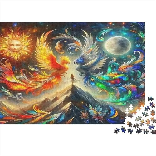 Rompecabezas educativo de cartón reciclado Con diseño de sol y Luna, ideal para actividades de ocio, 70 x 50 cm (1000 piezas).