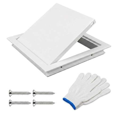 Panel de Acceso Magnético 15x15 20x20 60x60 cm, Trampilla de Registro para Contadores Agua Luz, Puerta Inspección Pladur a Ras Aluminio Pintable Apertura a Presión(White,300x600mm)