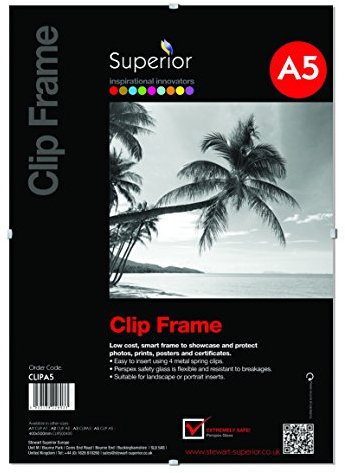 SECO A5 Frameless Clip Frame with Plexi Safety Glass