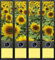 Ordnerrücken breit 4er Set Ordner Sonnenblume Blume Blumen Aufkleber Etiketten Deko 079