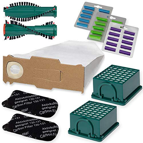 Premium Sparset - 66 teiliges Set inkl. 30 Staubsaugerbeuteln kompatibel für Vorwerk Kobold VK 130 und 131 - Bestleistung beim Saugen - Hochwertige Qualität