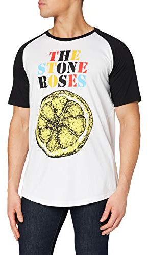 Rockoff Trade Men's Stone Roses Lemon Multicolour Raglan T-Shirt