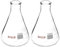 stonylab (2 Pack) Narrow Mouth Erlenmeyer Glass Flasks with Heavy Duty Rim, 100ml