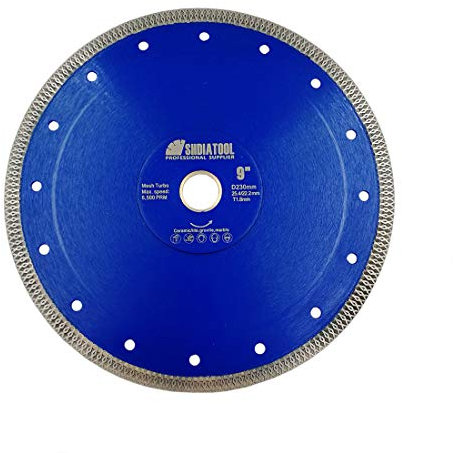 SHDIATOOL Turbo Mesh-Diamantklinge Diamant-Trennscheibe mit X-Felgensegment für Keramikfliesen Keramikdurchmesser 230mm