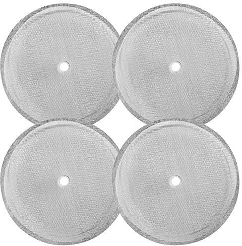 4 Pack French Press Ersatz-Filtersieb, findTop 10,2 cm Edelstahl-Mesh-Ersatz für 1000 ml / 34 oz / 8 Tassen French Press