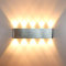 HAWEE Moderne LED Applique Murale Intérieur LED Lampe Murale Up Down Aluminium Lèche-murs LED pour Chambre à Coucher Couloir Salon Escalier, KTV, 20W Blanc Chaud