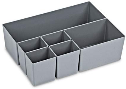 aidB NextGen Einsatzkasten Set 1+1+4 Kästen, 400 x 300 x 120 mm, ideal als Einsatz für Schubladen und NextGen Euroboxen