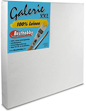Bespannte Keilrahmen -Galerie XXL- 100% Leinen (40x60 cm) Leinwand Rahmen bespannt aus 100% Leinen