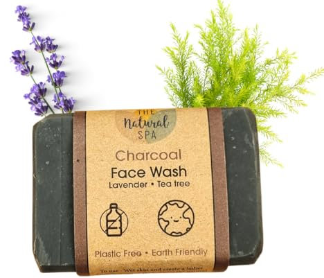 Charcoal Face Wash Bar, naturally detoxifying 75g,vegan, plastic free, all natural, handmade, palm free
